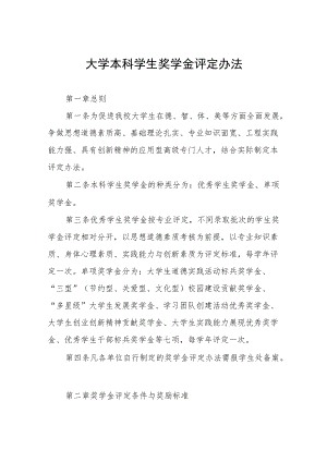 大学本科学生奖学金评定办法.docx