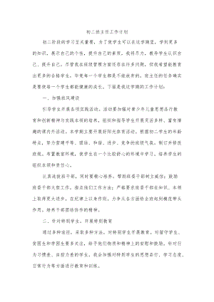 初二班主任工作计划.docx