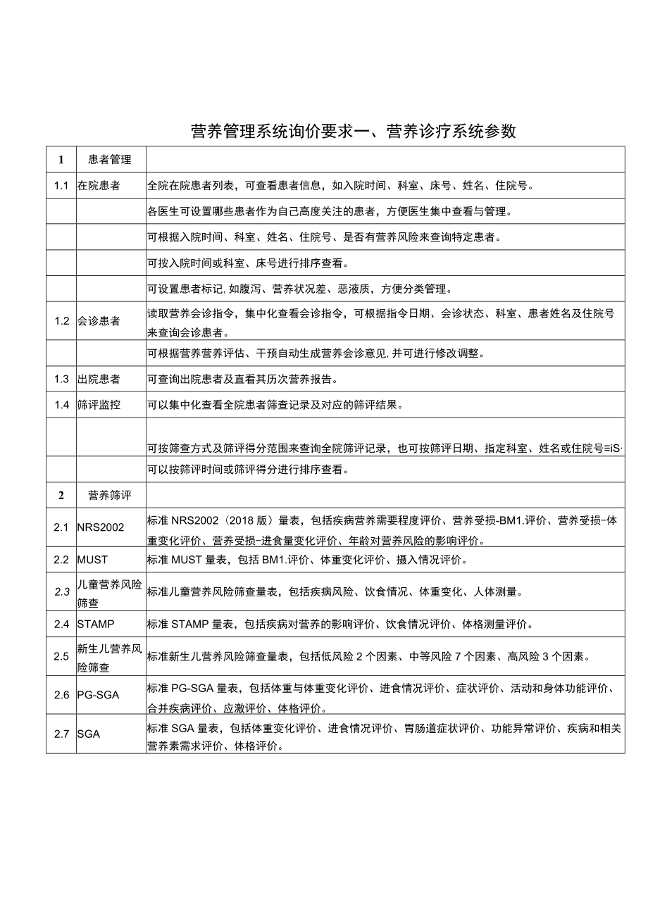 营养管理系统询价要求.docx_第1页