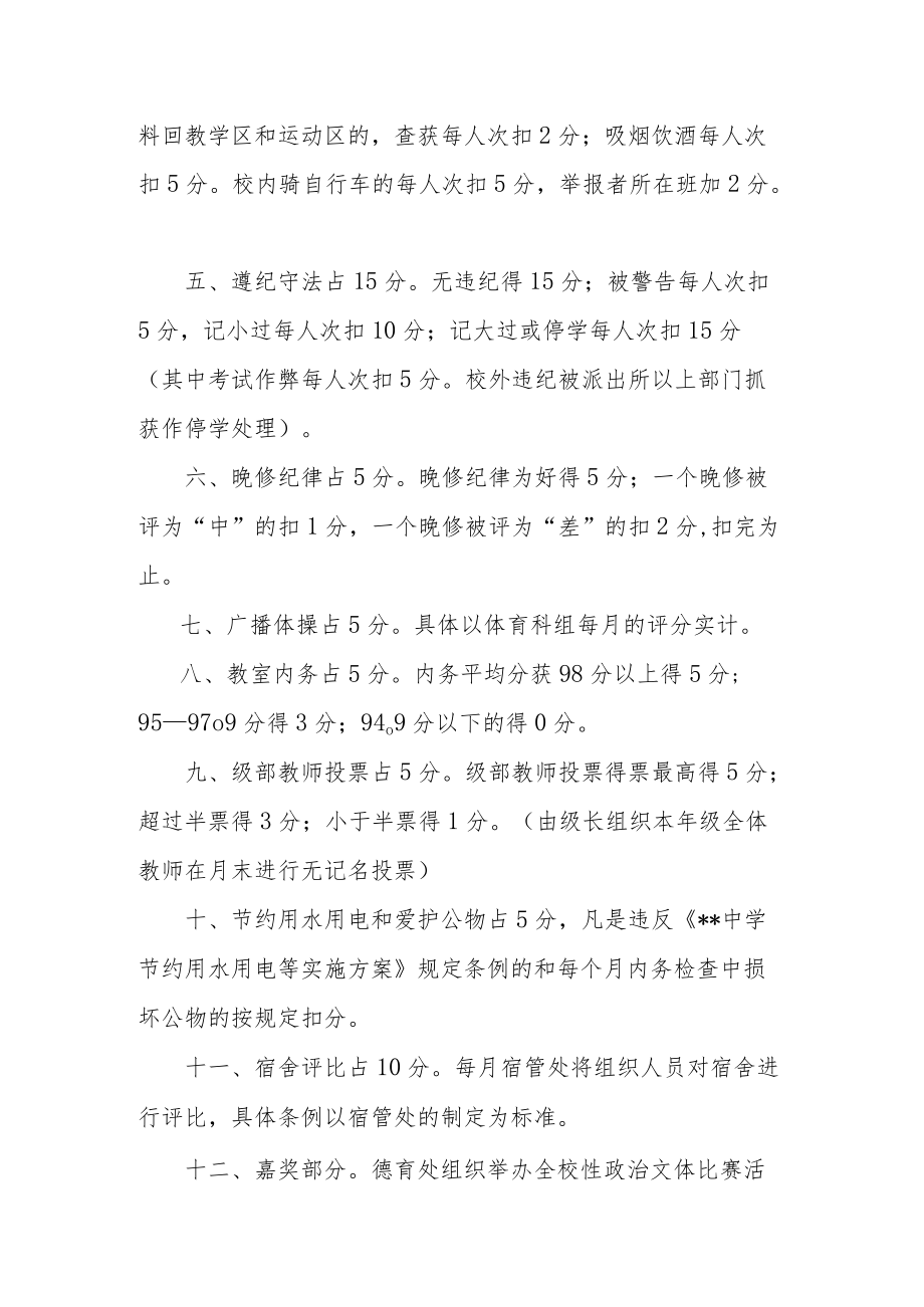 月度优良班风评比制度.docx_第2页