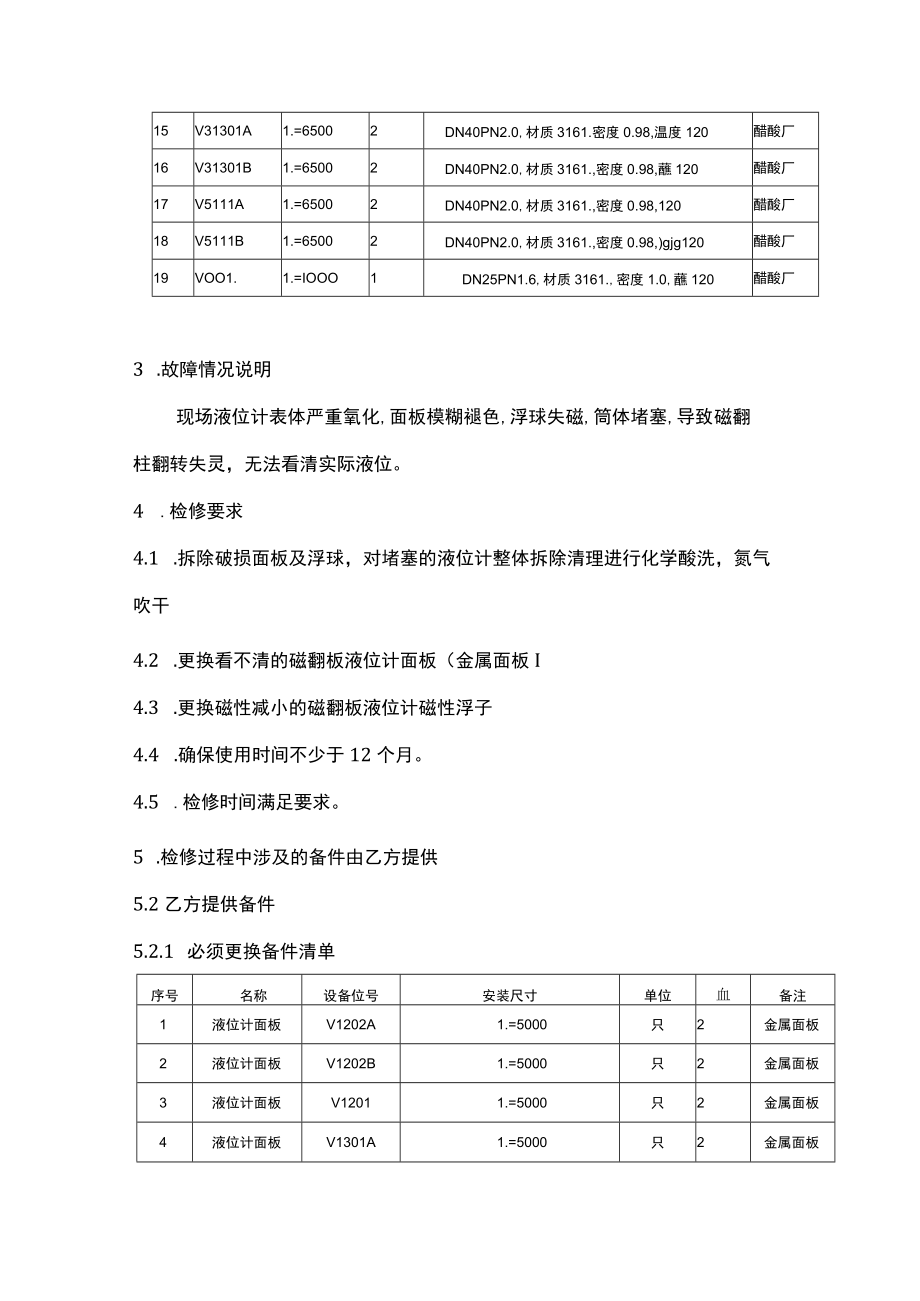 醋酸厂部分现场液位计维修方案.docx_第2页