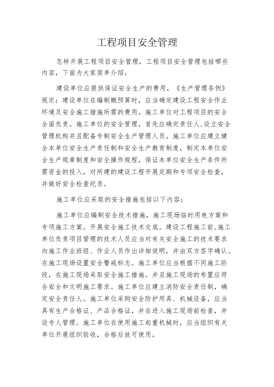 工程项目安全管理.docx_第1页