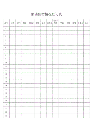 酒店住宿情况登记表.docx