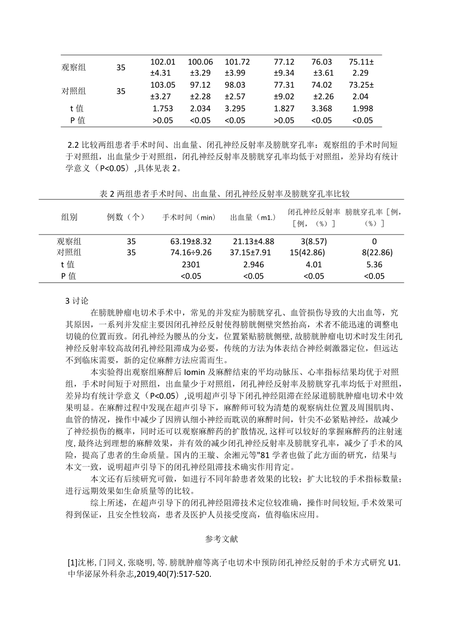 超声引导下闭孔神经阻滞在经尿道膀胱肿瘤电切术中的研究.docx_第3页