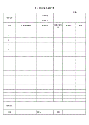 设计开发输入清单.docx