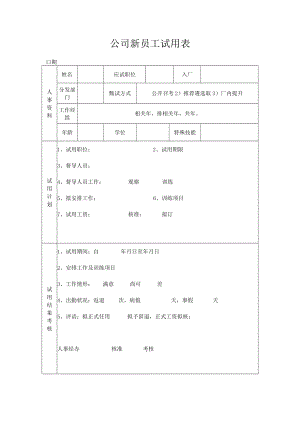 新员工试用表.docx