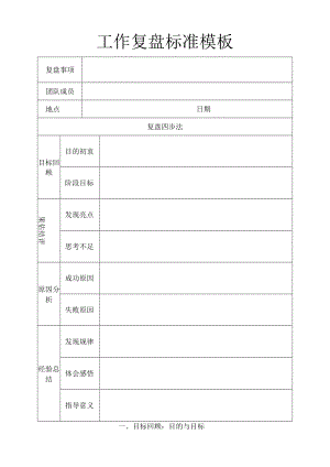 工作复盘表汇报总结复盘.docx