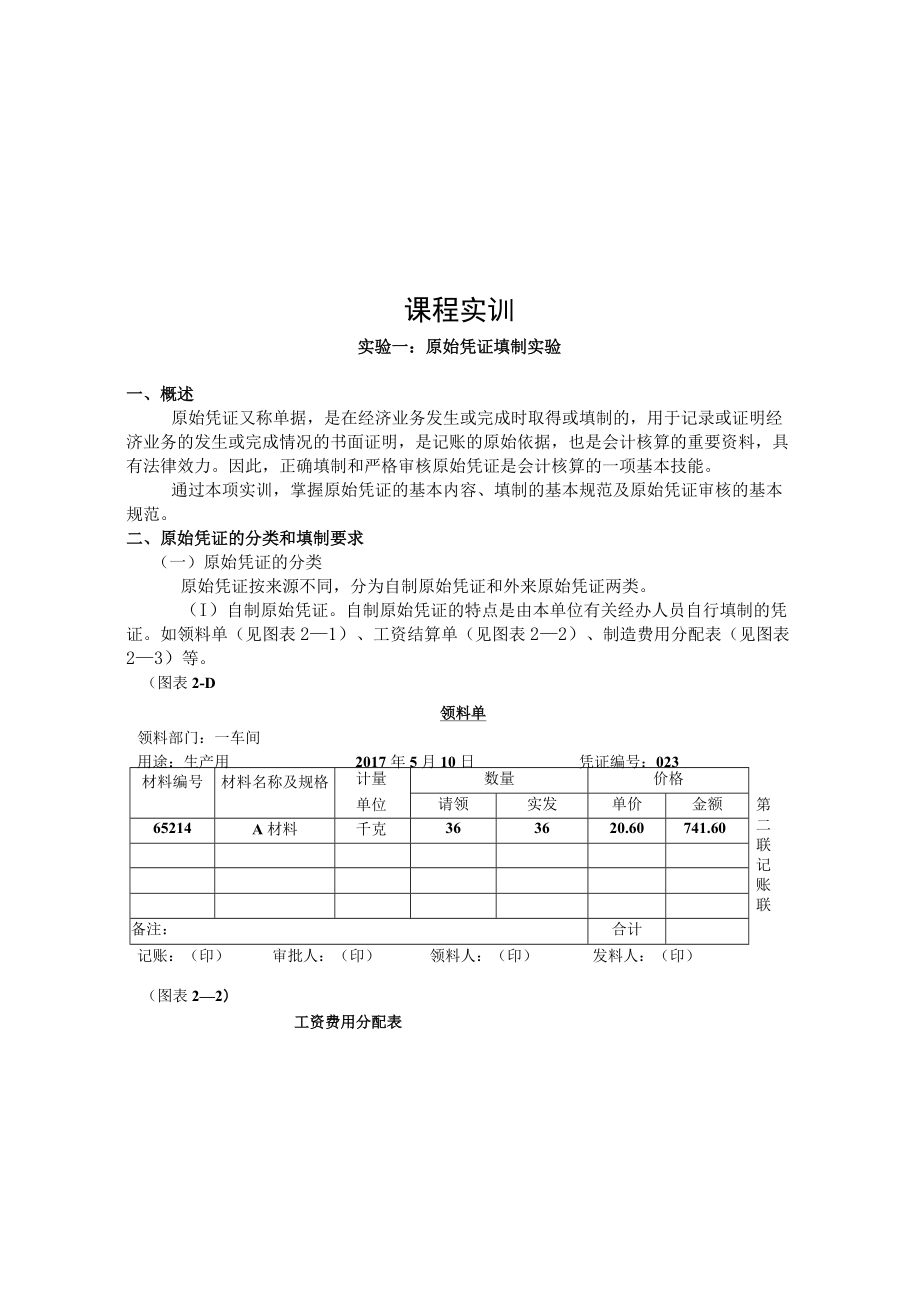 课程实训原始凭证填制实验.docx_第1页