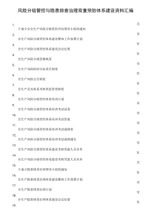 风险分级管控与隐患排查治理双重预防体系建设资料汇编.docx