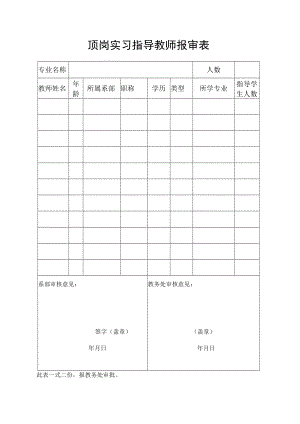 顶岗实习指导教师报审表.docx