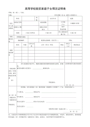 高等学校脱贫家庭子女情况证明表.docx