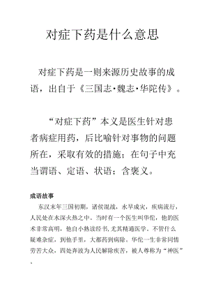 对症下药是什么意思.docx