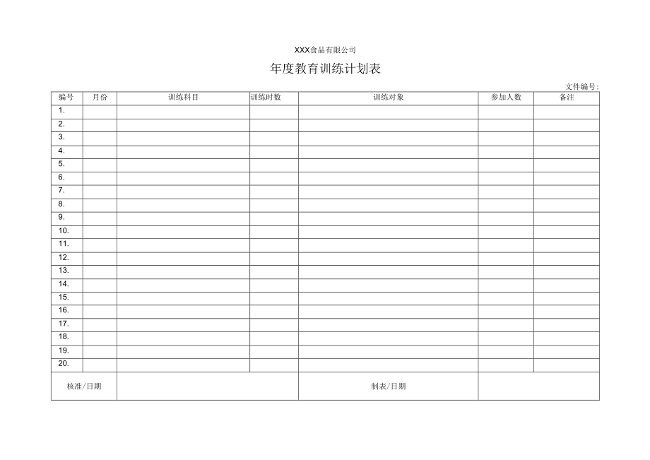 年度教育训练计划表.docx_第1页