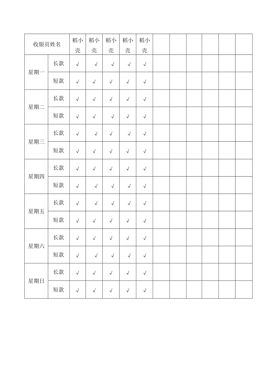 超市收银机收银情况抽样检查登记表.docx_第2页