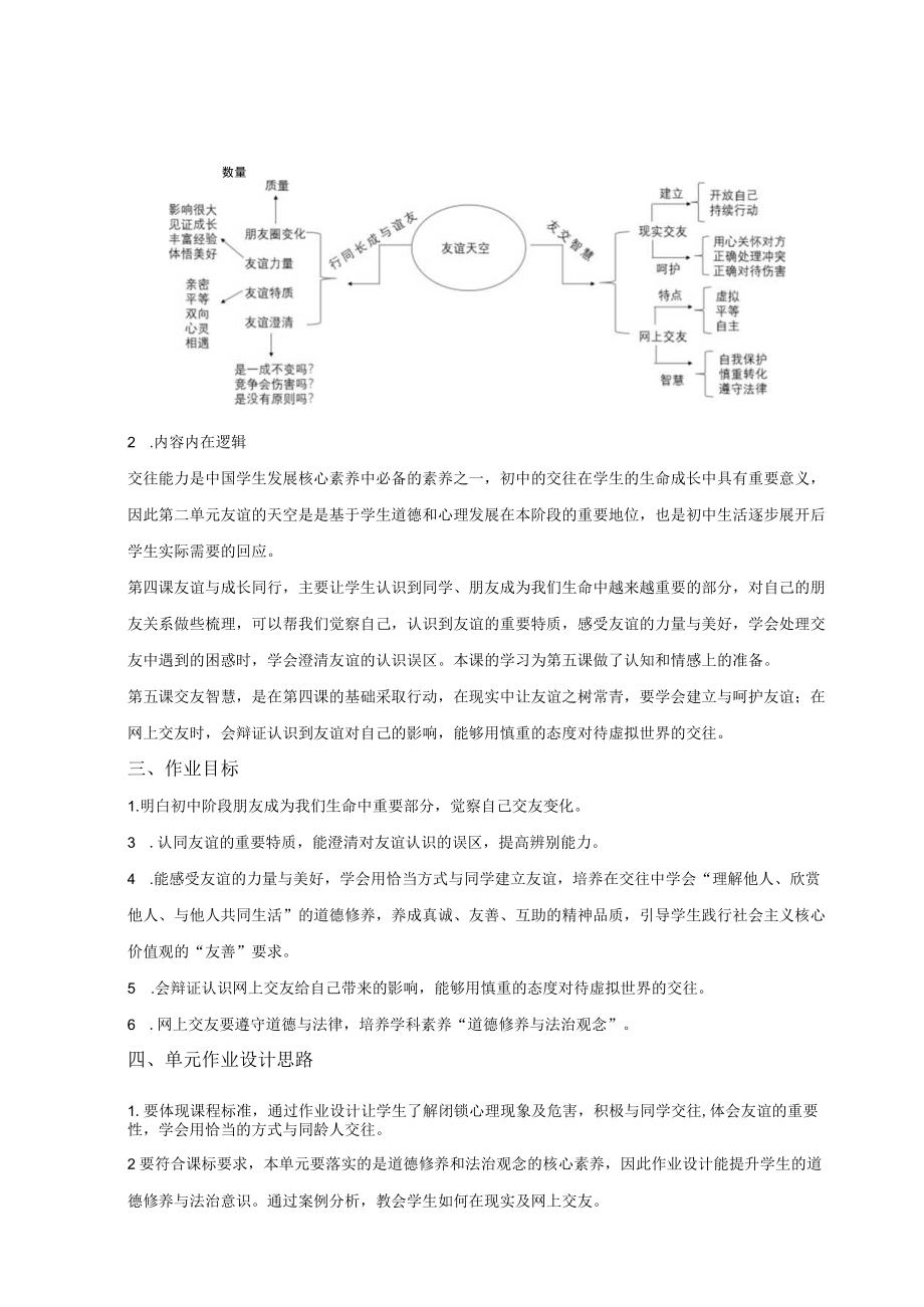 道德与法治七年级上册第二单元《友谊的天空》单元总体分析.docx_第2页