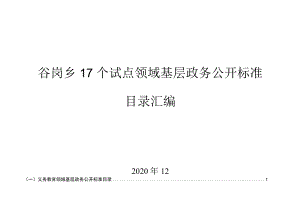 谷岗乡17个试点领域基层政务公开标准目录汇编.docx