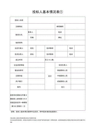 工程项目投标人基本情况表.docx