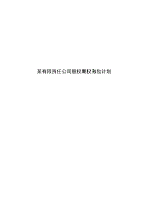 某有限责任公司股权期权激励计划.docx