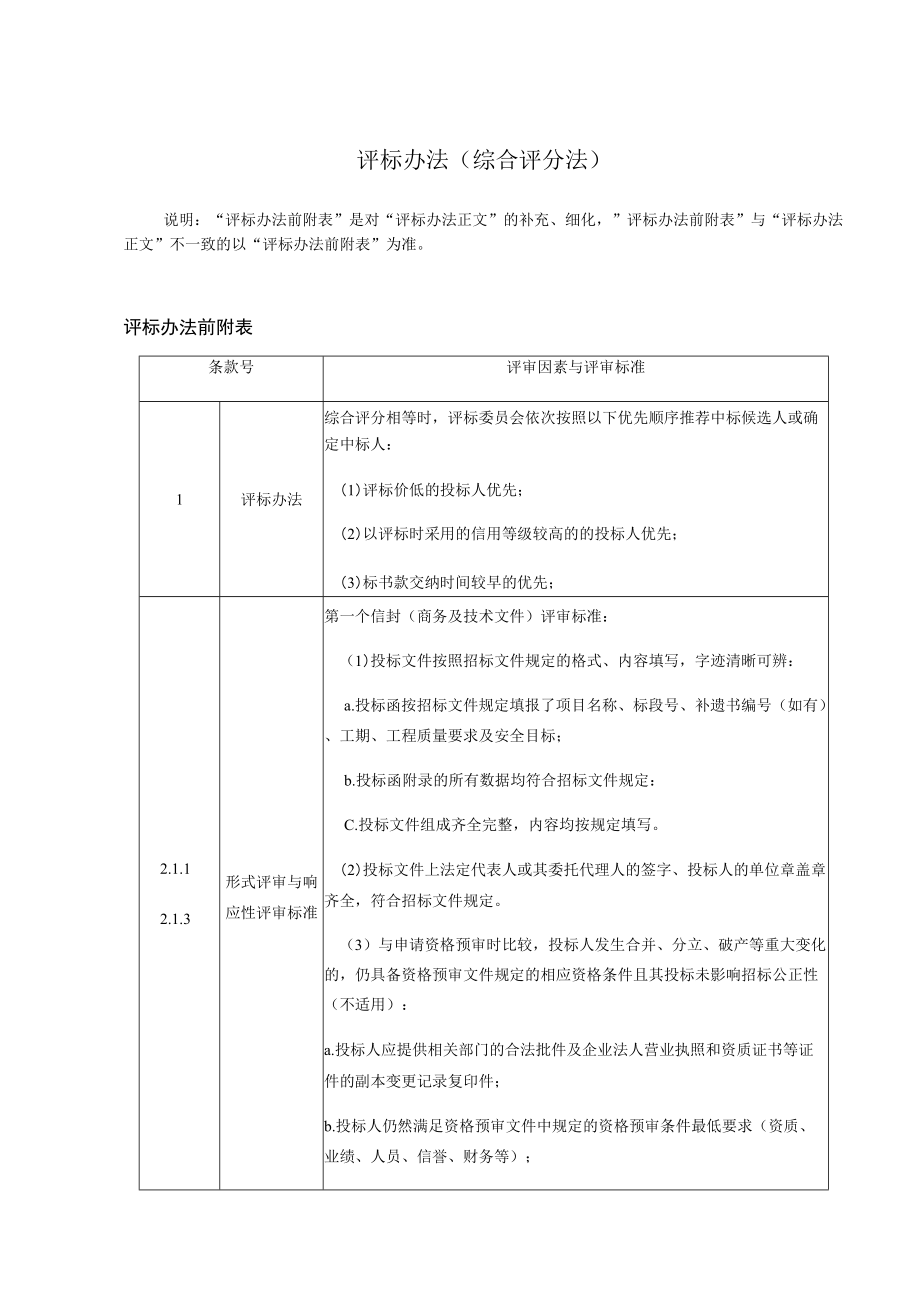 评标办法综合评分法.docx_第1页