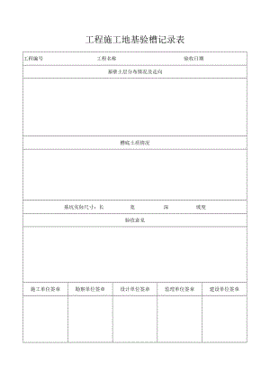 工程施工地基验槽记录表.docx