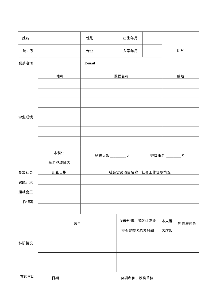 谭崇台发展经济学奖学金评审表.docx_第3页