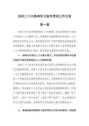 党的二十大精神学习宣传贯彻工作方案4篇精选.docx