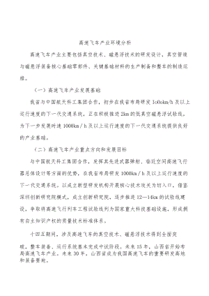 高速飞车产业环境分析.docx