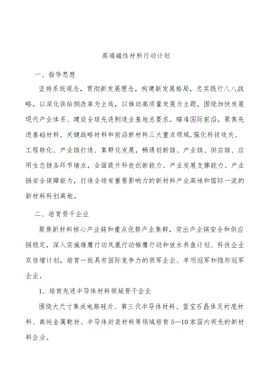 高端磁性材料行动计划.docx