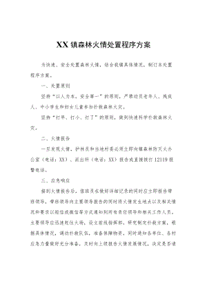 XX镇森林火情处置程序方案.docx