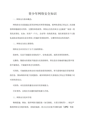 青少年网络安全知识.docx