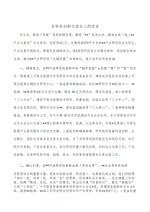 在科技创新交流会上的发言.docx