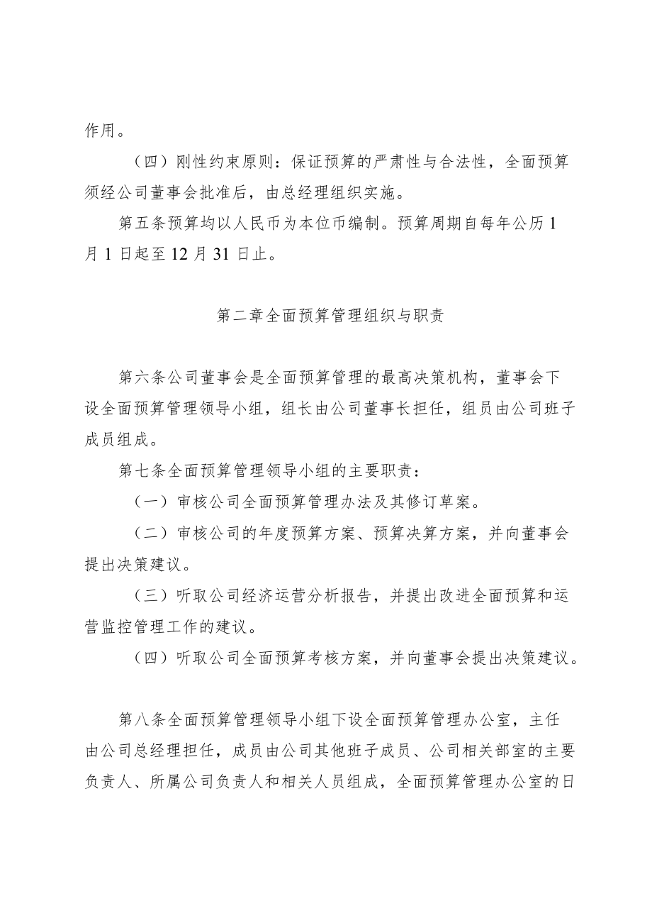 xx公司全面预算管理办法.docx_第2页