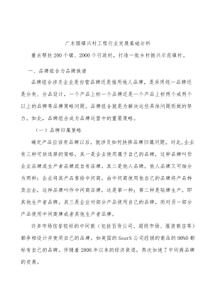 广东强镇兴村工程行业发展基础分析.docx