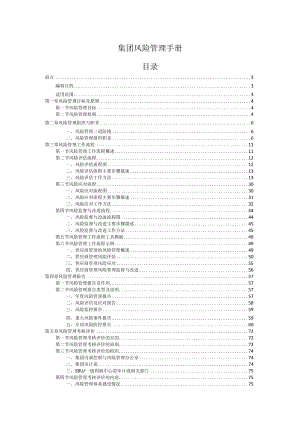 集团公司风险管理手册.docx