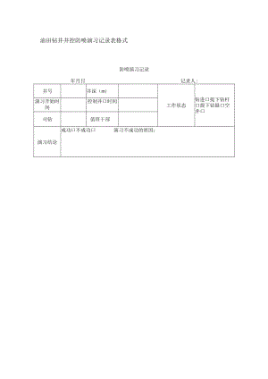 油田钻井井控防喷演习记录表格式.docx