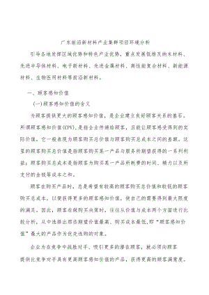 广东前沿新材料产业集群项目环境分析.docx