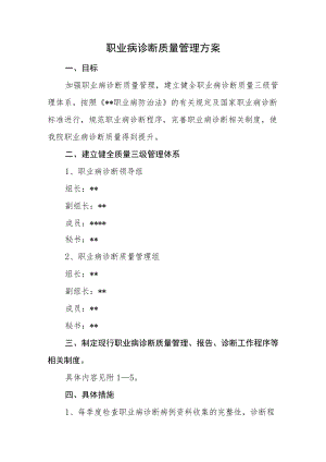 职业病诊断质量管理方案.docx