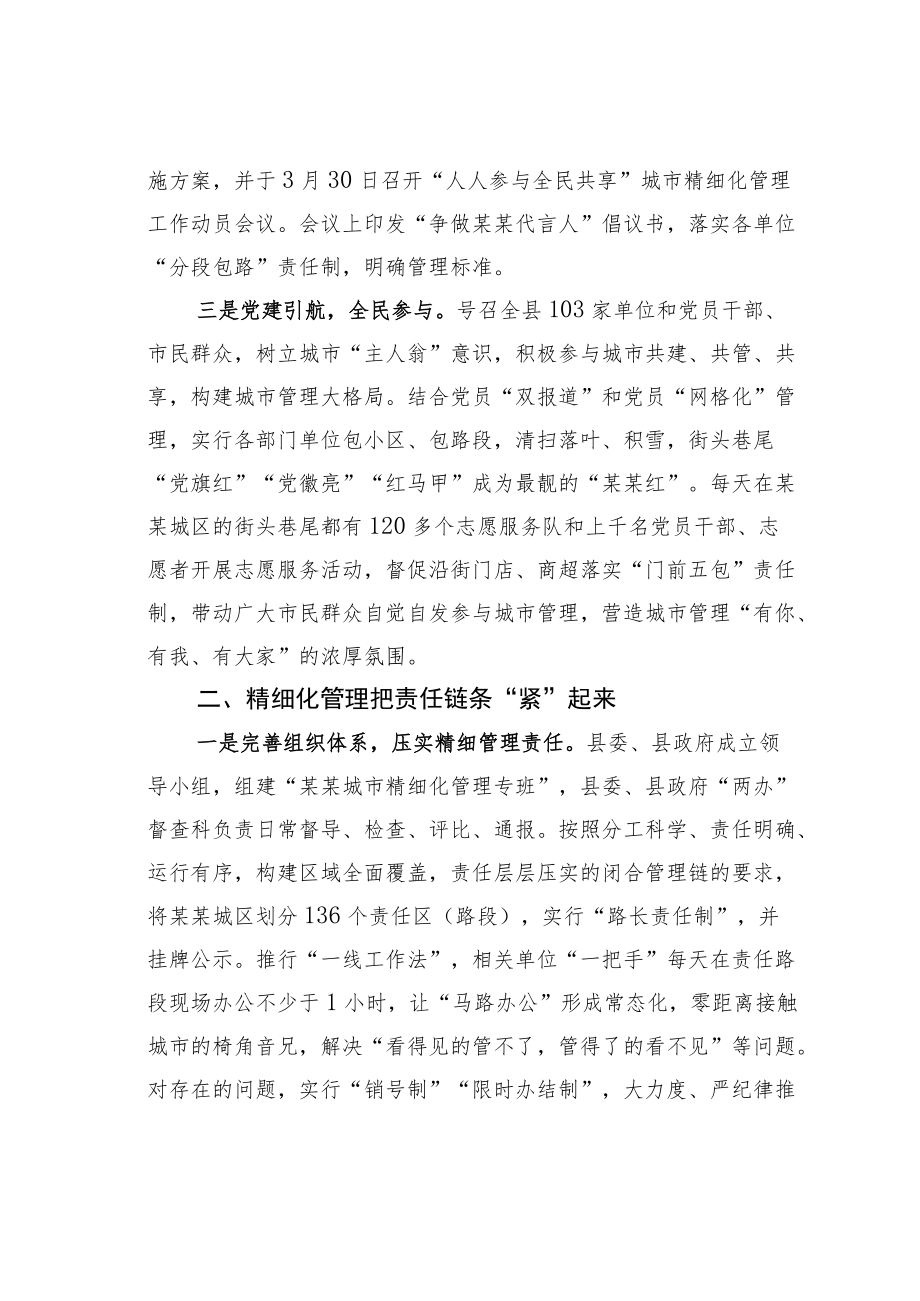 某某县城市精细化管理模式经验交流发言.docx_第2页