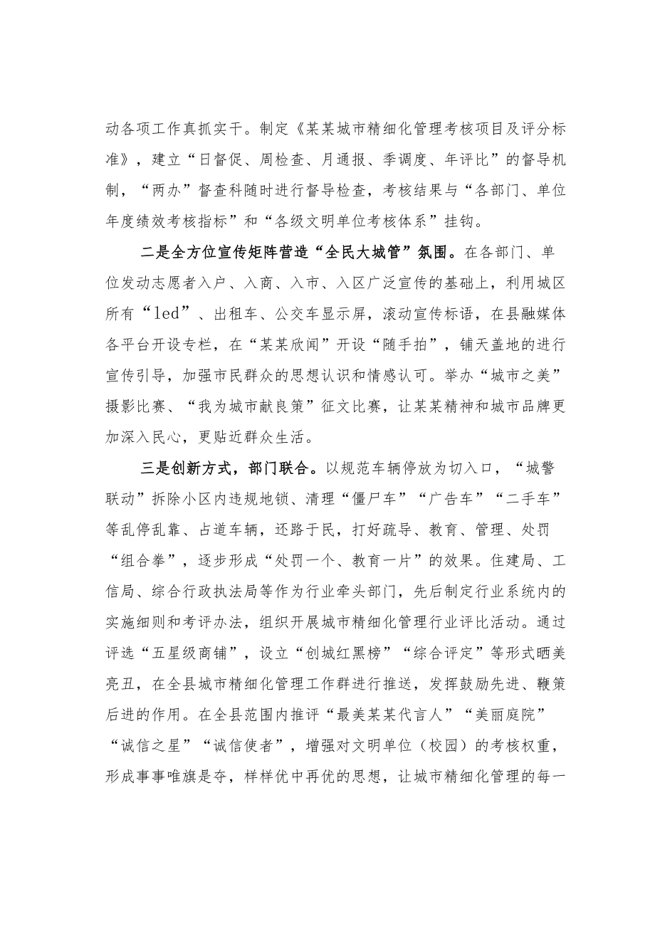 某某县城市精细化管理模式经验交流发言.docx_第3页