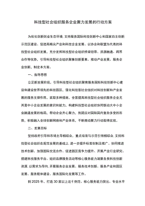 科技型社会组织服务企业聚力发展的行动方案.docx