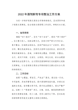 2022年酒驾醉驾专项整治工作方案.docx