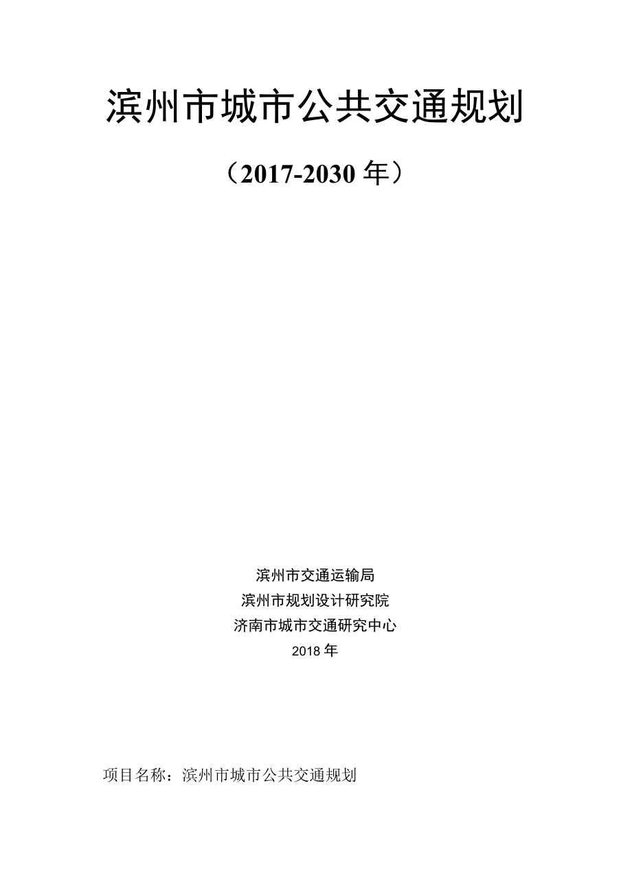 滨州市城市公共交通规划（2017-2030年）.docx_第1页