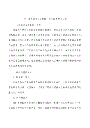 电子商务行业全链路综合服务能力壁垒分析.docx