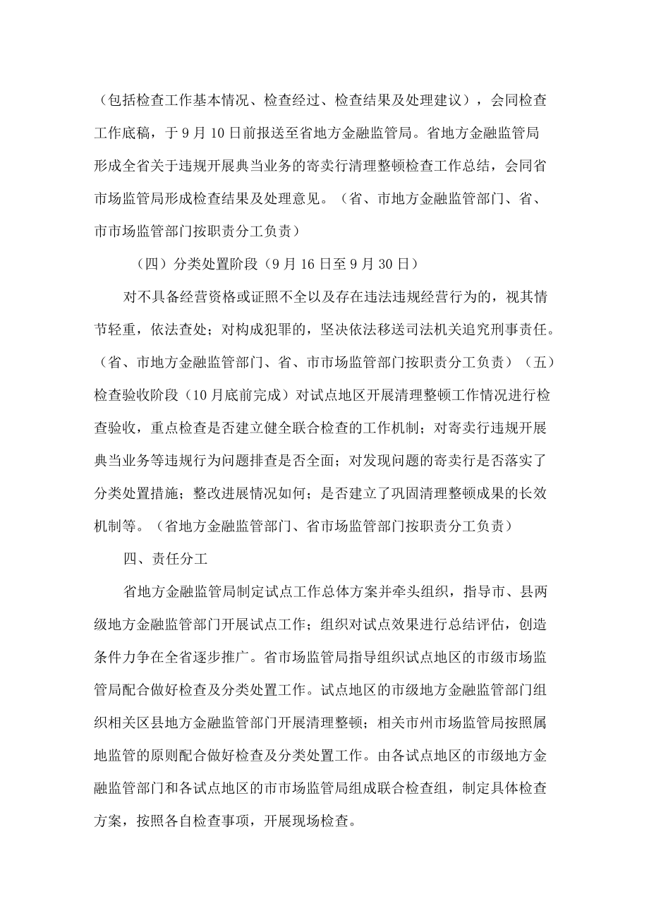 湖南省地方金融监督管理局、湖南省市场监督管理局关于印发《寄卖行违规开展典当业务清理整顿试点工作方案》的通知.docx_第3页