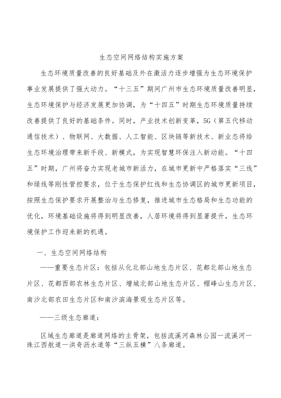 生态空间网络结构实施方案.docx_第1页