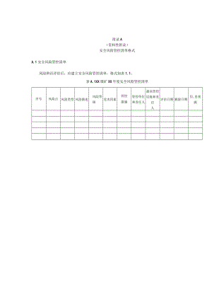 煤矿安全风险管控清单格式、重大安全风险公告、煤矿安全风险分级管控体系运行分析报告示例.docx