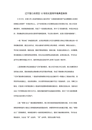 辽宁营口自贸区12项优化营商环境典型案例.docx