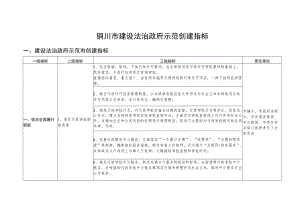 铜川市建设法治政府示范创建指标.docx