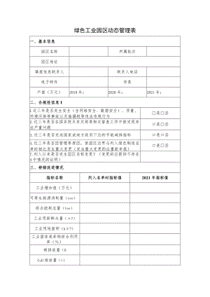 绿色工业园区动态管理表.docx