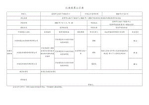 评标结果公示表 备案登记编号：.docx